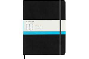 Moleskine Classic Notebook, Soft Cover, XL (7.5" x 9.5") Dotted, Black, 192 Pages
