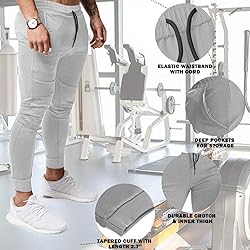MICOZIFY Men’s Workout Jogger Pants, Stretch Gym