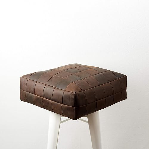 Amazon Com Capra Leather Brown Floor Cushion Pillow Seating