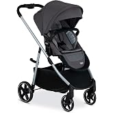 Britax Grove Modular Baby and Toddler Stroller &mdash; Pindot Stone | Infant Car Seat Compatible, Lightweight Frame and 1-Hand Fold, Includes CozyFit Insert and Child Bumper Bar