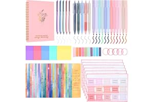YOPCDJ Bible Study Supplies,Bible Journaling Kit for Women,Bible Study Kit with Pens,Highlighters,Tabs,Bible Bookmark,Notebook,Sticky Notes,Bible Accessories,Beginner Christian Gifts