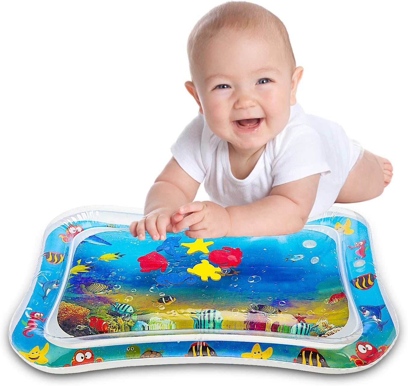 Inflatable Baby Water Mat,Tummy Time Premium Water Mat Infants & Toddlers,The Perfect Fun Activity Play Center for Children & Infants