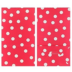 ADIDO EVA 100 PCS Red Kraft Paper Bags