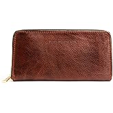 Portland Leather Goods Women's Accordion Zip Wallet – Handcrafted in Durable, Full-Grain Leather – 8 Card Slots & Secure Zippered Pocket – Nutmeg