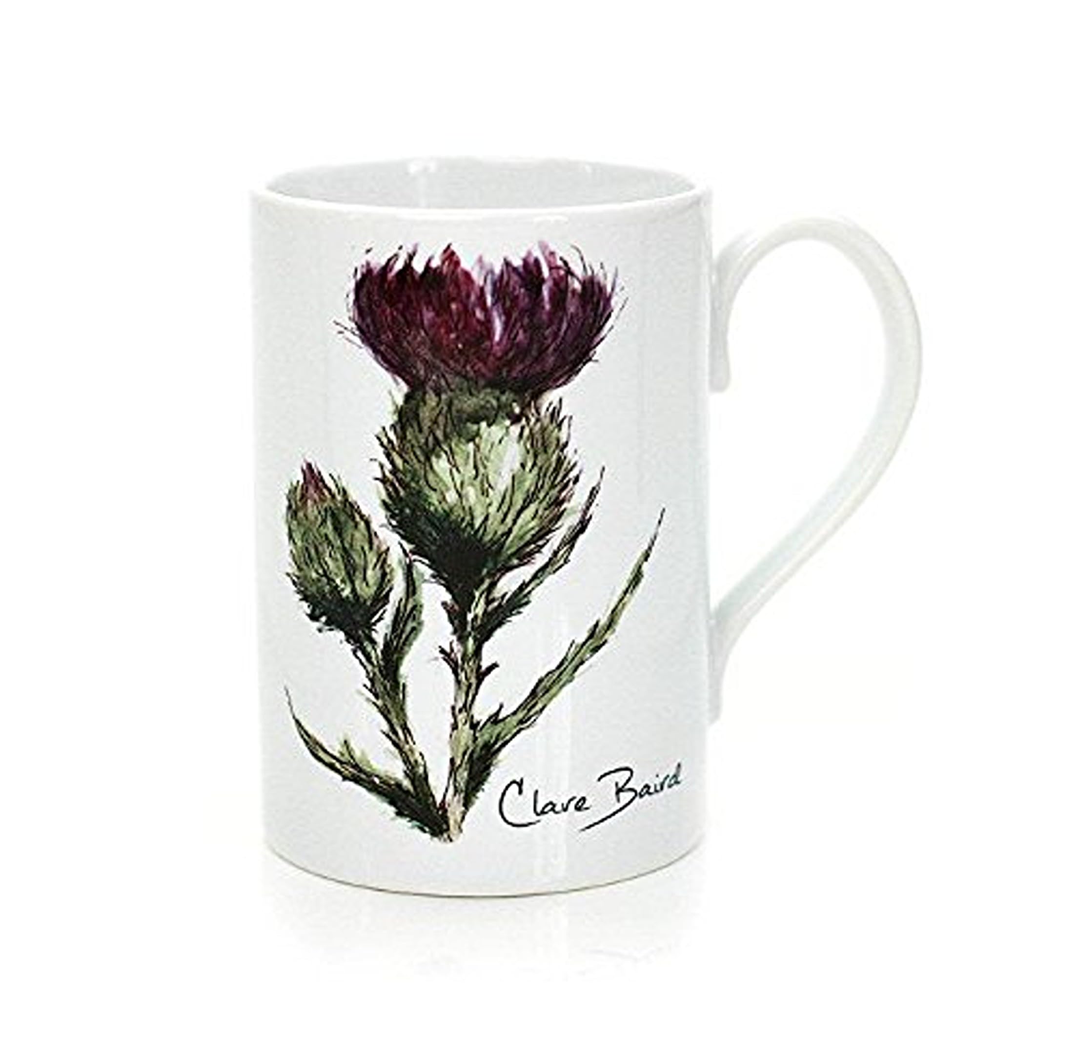 Clare Baird Creations Flower of Scotland Porcelain Mug in a Scottish Thistle Design