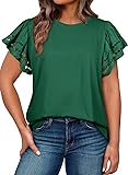 Eytino Womens Plus Size Tunic Tops Loose Casual