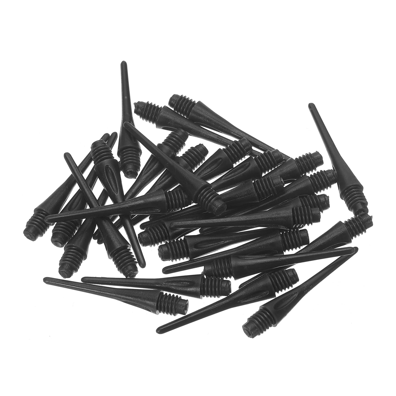 PATIKIL Plastic Dart Tips 2BA Thread, 50Pack Soft Tip Dart Points Replacement Dart Accessories, Black