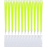 CANWELUX 12 Pack Bright Neon Yellow Green Breakaway Lanyard with Thick ID Badges Holder for Adult, School, Work (Neon Yellow Green,12Pack)