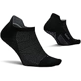 Feetures Elite Max Cushion Grip No Show Tab - Socks with Grippers for Barre, Pilates, Yoga & More - Grippy Socks