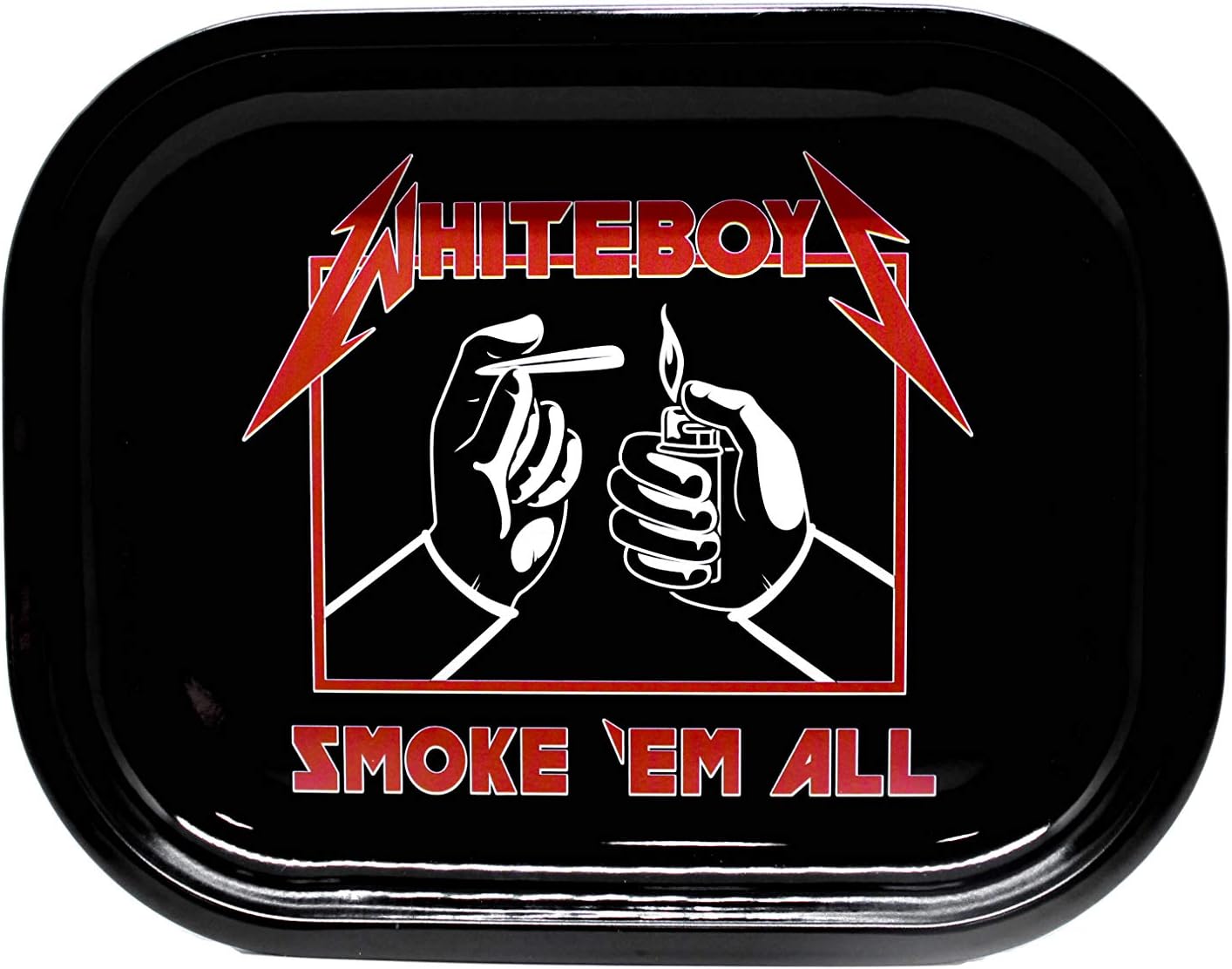 White Boys Premium Metal Tray - Small Tray -"Smoke 'em All" Edition