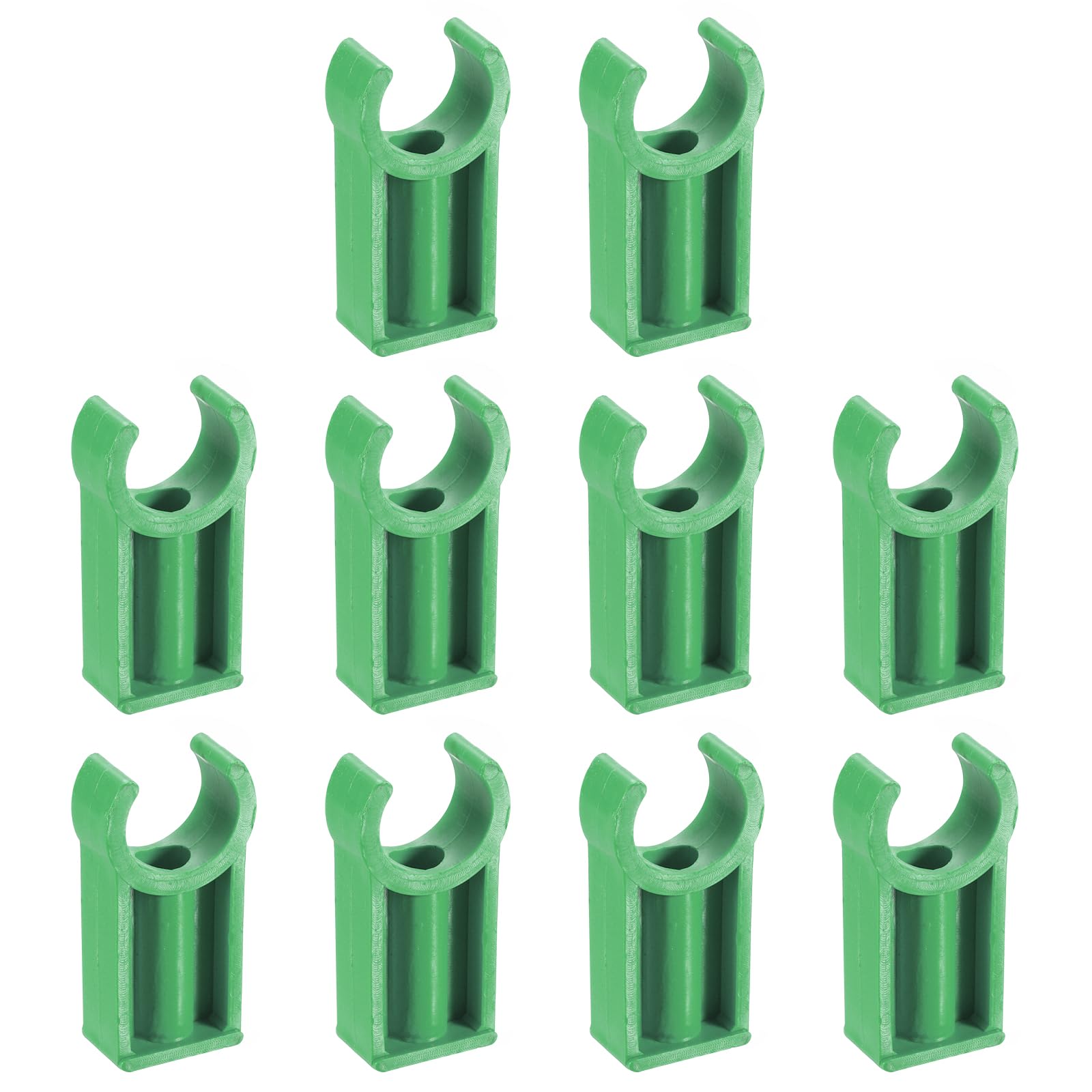 uxcell PVC Pipe Clamps Clips, 20pcs for 20mm(3/4") OD Hose Hanger Support Pex Tubing U-Shaped PVC Water Pipe Clamps, Green