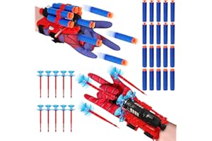 SIJING Ulelaxkss 2 Sets Spider Web Shooters - Superhero Launcher Glove Toy - Cosplay Wrist Toy for Boys and Girls Birthday Party Christmas