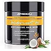 Keratin Hair Mask Treatment, Hair Mask for Dry Damaged Hair, Deep Repair Conditioning, Coconut Oil Hydrating Hair Masks for All Hair Types (16.9 Fl Oz)