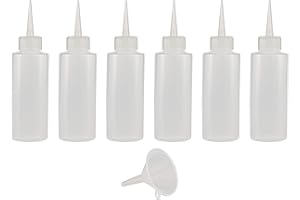 Creative Mark Flo Expressions Artist Paint Bottles - Detailing Bottles Multipack with Funnel for Fine Lines and Small Details - Pack of 6 (30ml/1oz)
