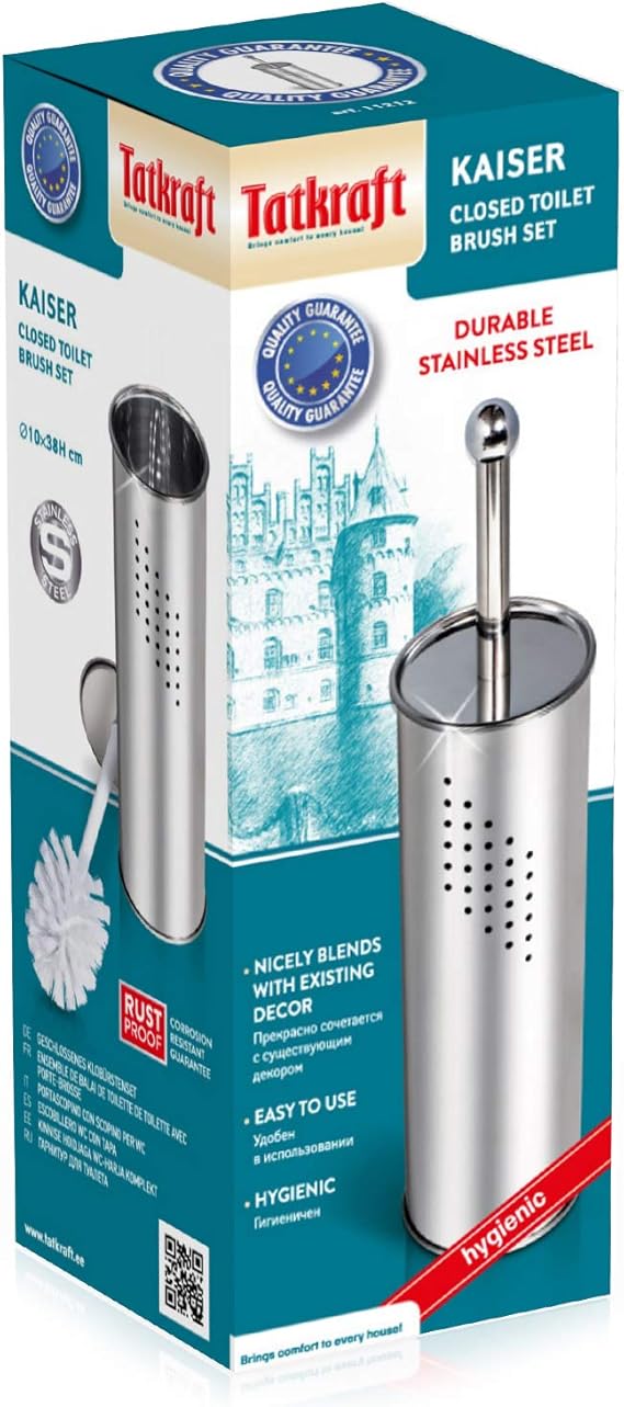 Tatkraft Kaiser Escobilla WC | Escobillero Baño de Pie Acero ...