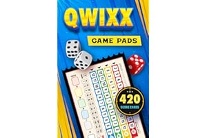 Qwixx Game Pads (In Color): 420 Qwixx Score Sheets, Portable Size, Double Sided Non Perforated Score Book