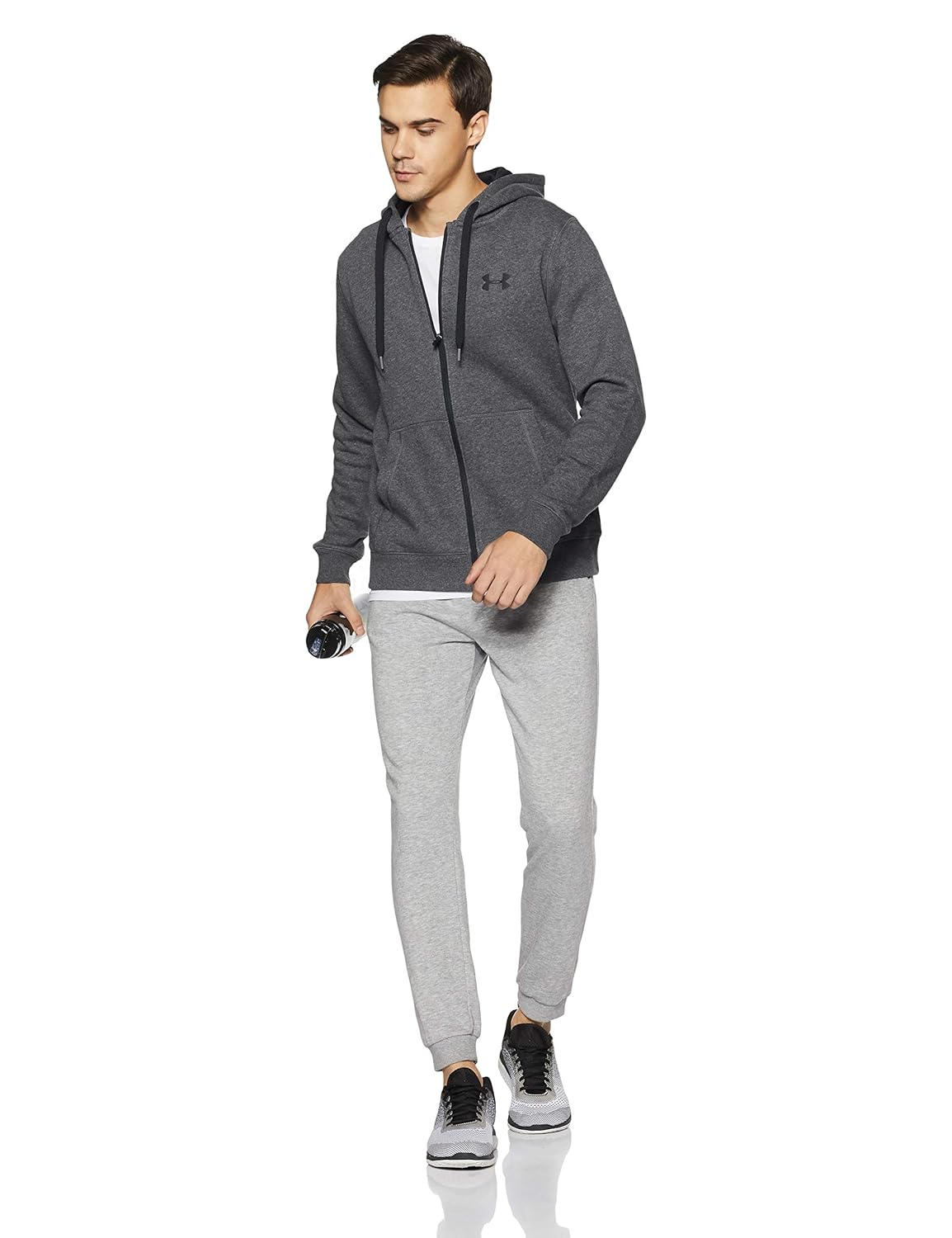 men's ua rival fleece fitted full zip hoodie