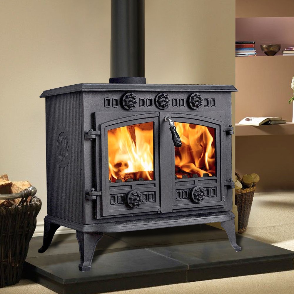Lincsfire JA006 12KW Cast Iron Multifuel Woodburning Stove Fireplace