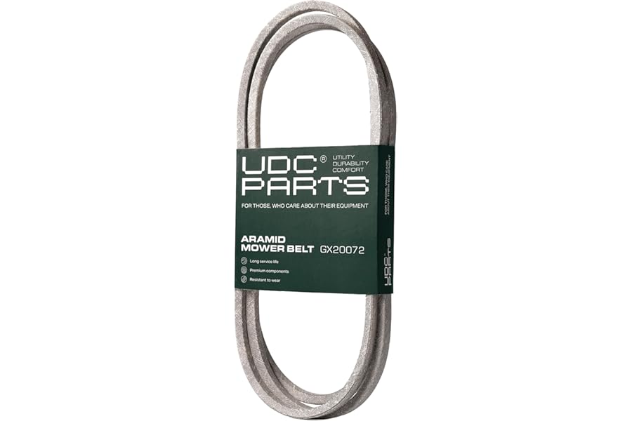 UDC Parts GX20072 John Deere 42 Inch Deck Belt Replace D110 L110 D105 E100 D130 S100 LA105 L100 D100 E130 L111 E110 E120 D125 125 LA135 LA110 S100 LA120 S120 LA125 UC32283 GY20570 Deck Belt / 104 inch