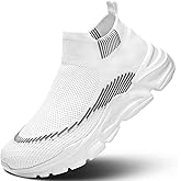AONEREALRUN Men's Slip On Walking Shoes Running Comfortable Tennis Breathable Lightweight Non Slip Athletic Gym Workout Casual Fashion Sneakers