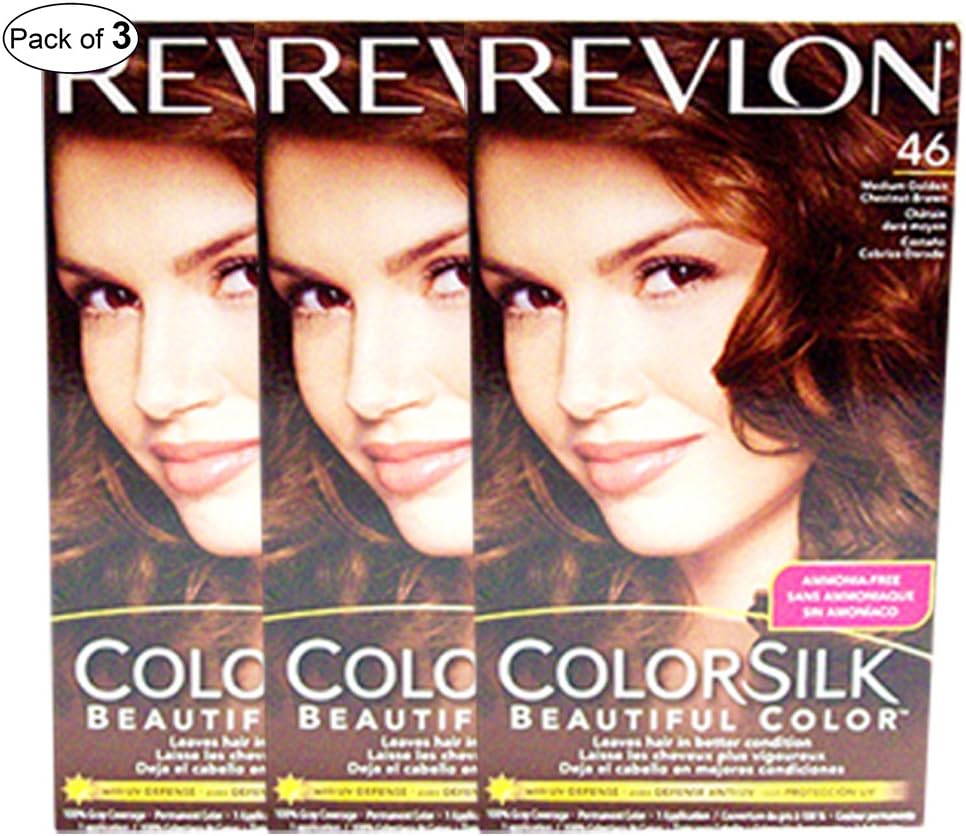 Revlon Hair Color Medium Golden Chestnut Brown 43 Pack Of 3