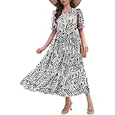 Ann Darling 2026 Women’s Floral Dress Casual Tiered Flowy A-Line Summer Dress with Pockets