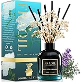 Eucalyptus & Lavender Reed Diffuser, Reed Diffuser Set 6.7 fl oz (200 ml) with 6 Reed Sticks, Home Fragrance Reed Diffuser for Bathroom Shelf House Bedroom Office Decor