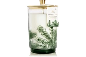 Thymes Frasier Fir Candle - Heritage Pine Needle Luminary Scented Candles - Elegant Pine Candle - Crisp Siberian Fir, Cedarwood & Sandalwood - Holiday Candles - Christmas Decor (Large, 16 oz)