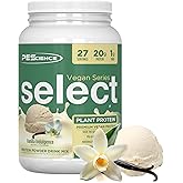PEScience Select Vegan Protein Powder, Plant Based Protein Powder, Amazing Taste, Smooth Texture, Pea and Brown Rice Blend, Dairy Free, Lactose Free, Gluten Free - Vanilla Indulgence, 27 Servings