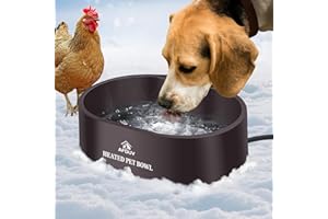 AFDUV Heated Water Bowl for Outdoor Dogs Cats