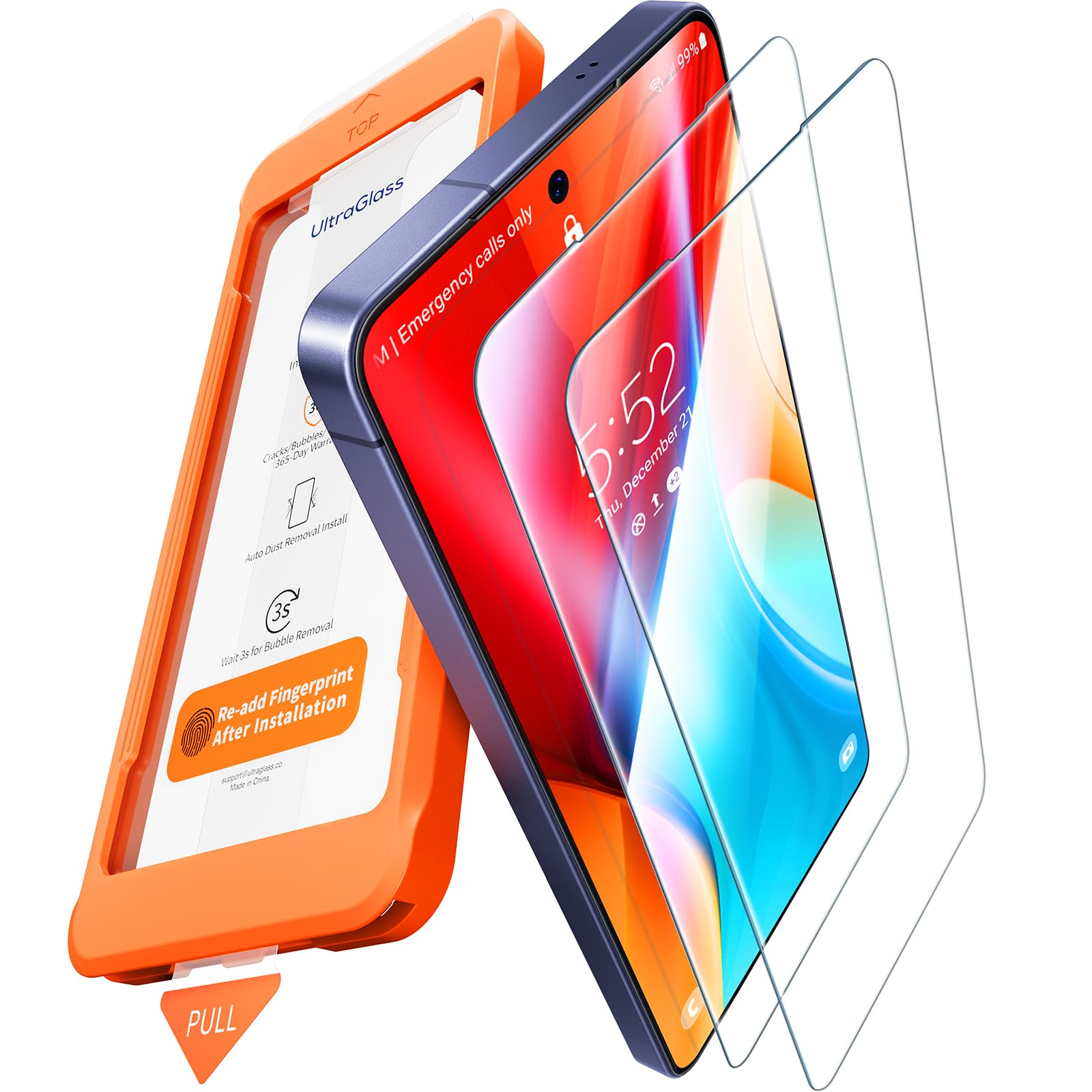 UltraGlass TOP 9H+ Armor for Samsung Galaxy S26 Ultra Screen Protector [NO.1 Military Grade Protection] for Samsung S26 Ultra Screen Protector Tempered Glass S26ultra, Phone Case Fit, 2 Pack