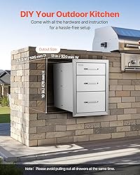 VEVOR 14x20.3 Inch Outdoor Kitchen Drawers