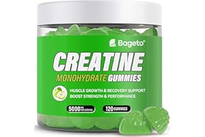 Creatine Monohydrate Gummies for Men Women,5g of Creatine Per Serving for Enhanced Muscle Growth & Strength，120 Count，Green A