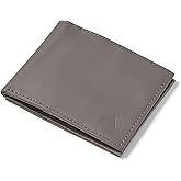 Allett Sport Wallet, Slate Grey | Leather, RFID Blocking | Slim, Minimalist, Bifold Wallet, Thin, Front Pocket | Holds 2-10+ Cards, Bills | Wallets for Men & Women