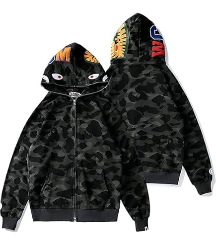 トップス LINE CAMO SHARK FULLZIP HOODIE Amazon.com: Surbieibg Shark Full Zip Up Hoodie, Camo Sweatshirt