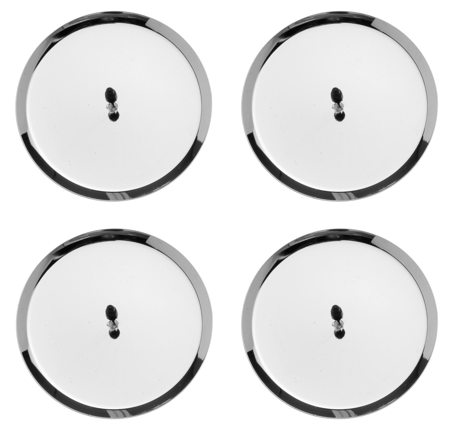 4 x 8cm Candle Holders, Silver