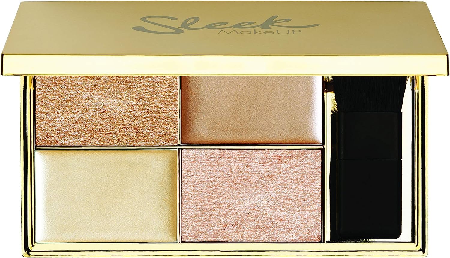 Sleek MakeUP Highlighting Palette, Four Dazzling Shades for a Supercharged Glow, Long Lasting and Lightweight, Intense Colour, Cleopatra’s Kiss