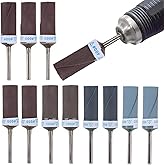 12pcs 400-2000 Grit Sanding Drums for Dremel Rotary Tool, Rotary Tool Bits Sander Set Bands Mandrels for Wood Plastic Metal G