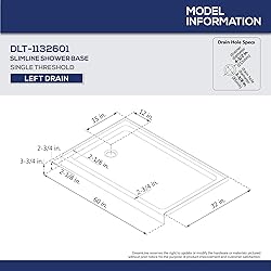 DreamLine SlimLine 32 inch D x 60 inch W x 2 3/4