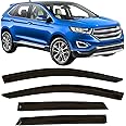 2015-2024 Tape-On Side Window Deflector Visors for Ford Edge SE SEL ST ST-Line Titanium Tinted Rain Guards 2016 2017 2018 2019 2020 2021 2022 2023