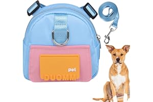 Backpack for Dogs to Wear | Dog Backpack for Hiking - Puppy School Bag Waterproof Twill Fabric, Concealed Garbage Bag Design 