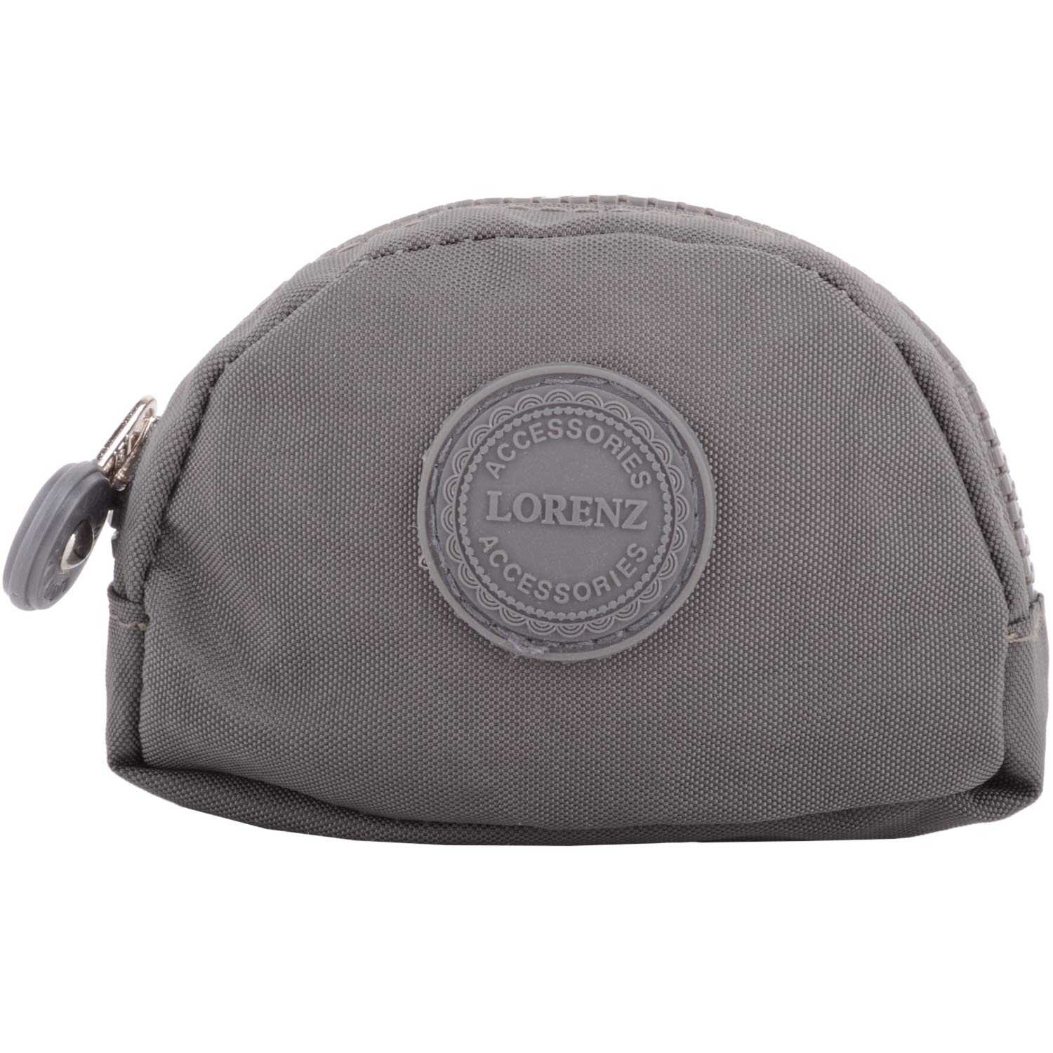 Womens Handy Zip Round Coin/Money Purse/Holder with Inner Clip - Dark Grey