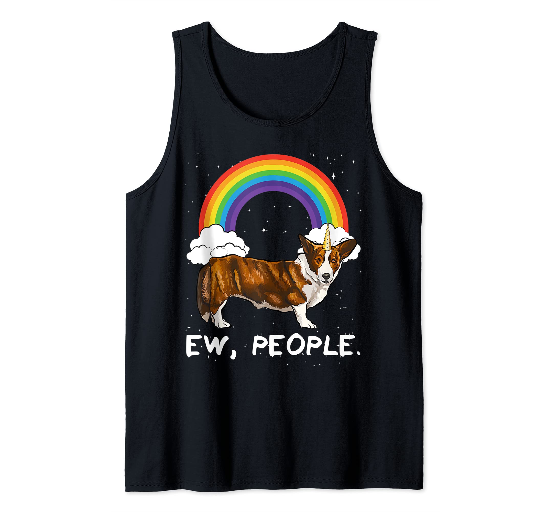 Rainbow Cardigan Welsh Corgi Ew People Unicorn Dog Tank Top