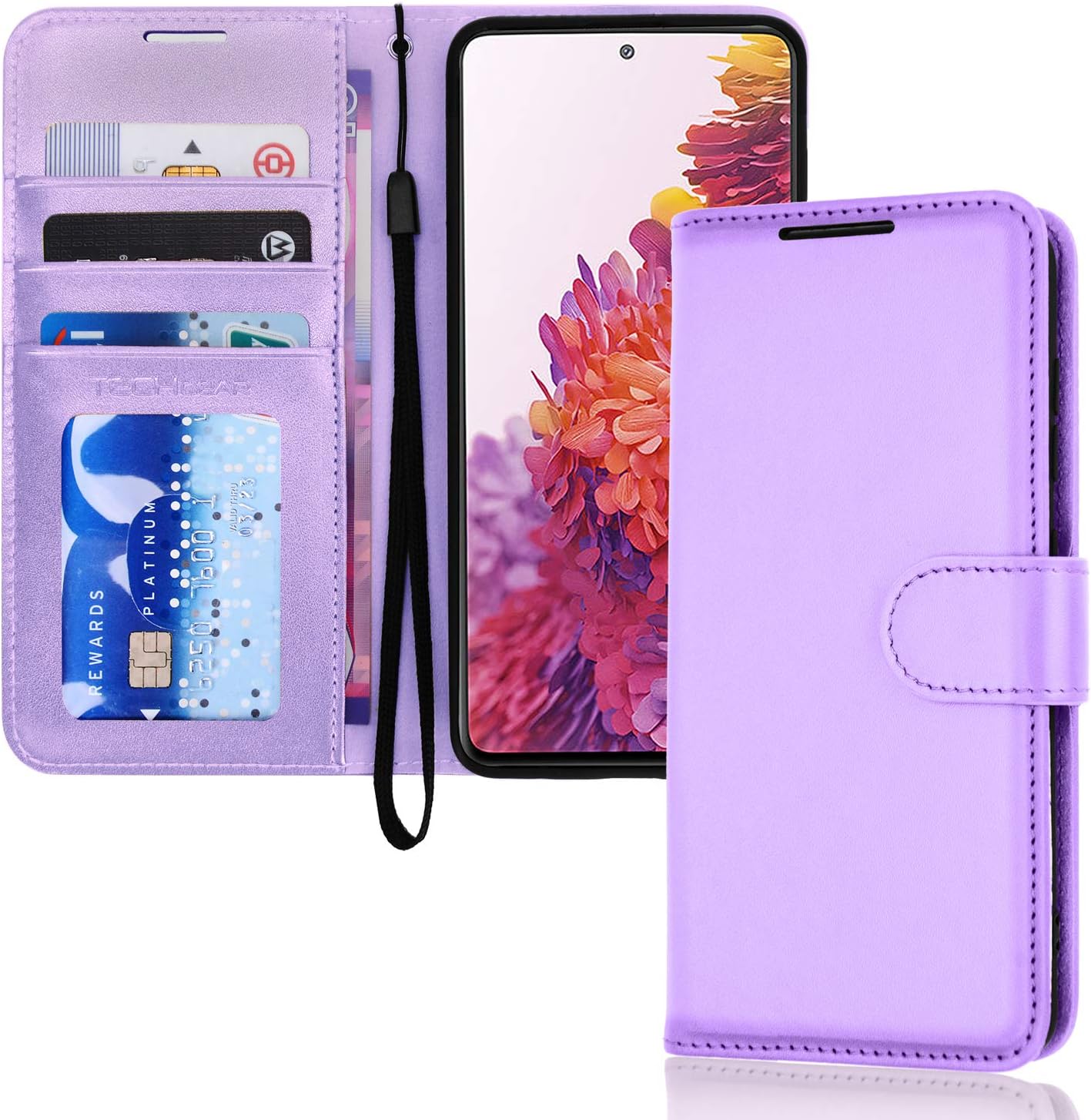 TECHGEAR Galaxy S20 FE Leather Wallet Case, Flip Amazon.co.uk Electronics