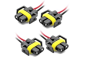 QUICTO 4Pcs H11 H9 H8 880 881 Female Adapters Wiring Harness Sockets OEM Replacement Part Qualiry Compatible with Headlights or Fog Lights Use
