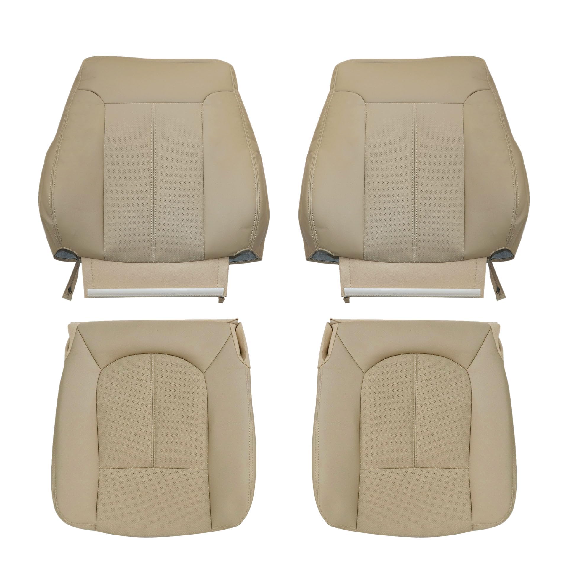 Photo 1 of ** seat cover**

GXARTS Driver and Passenger Side Bottom and Top Lean Back Replacement Perforated Leather Seat Cover TAN Compatible with Ford F250 F350 F450 F550 2011 2012 2013 2014 2015 2016