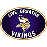 Siskiyou Sports NFL Minnesota Vikings Live-Breath Auto Decal, Team Colors, One Size