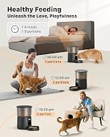 BEMOONY Automatic Cat Feeder 3L, 1-6 Meals, 10s Voice, Dual Power view 2