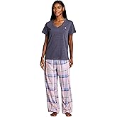 U.S. Polo Assn. Women's Pajama Set, Knit Tee, Woven Pants Valentines Gifts for Her