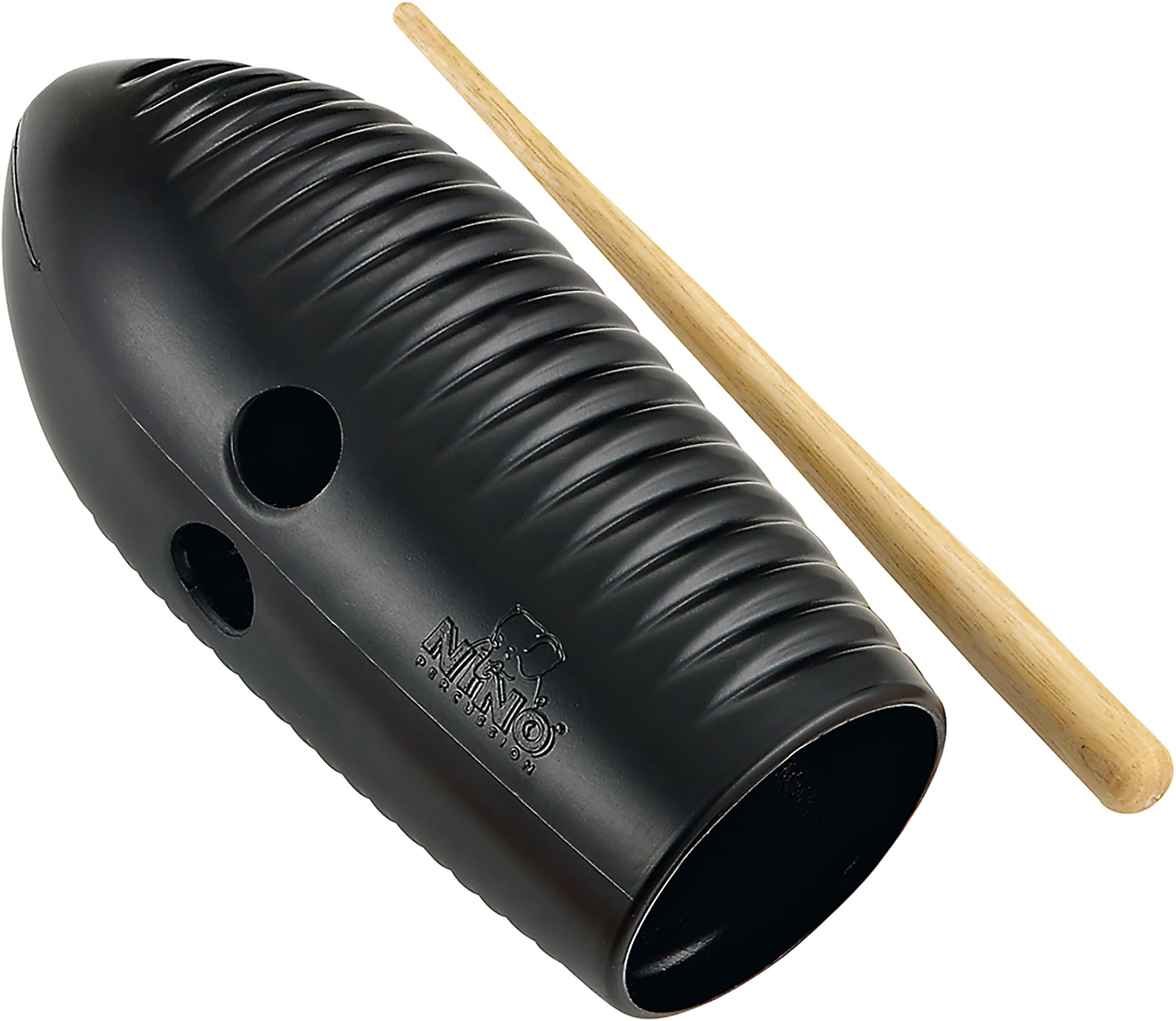 Nino Percussion Mini Guiro Instrument - Musical Instrument for Children from 3 Years - Plastic, Black (NINO581BK)